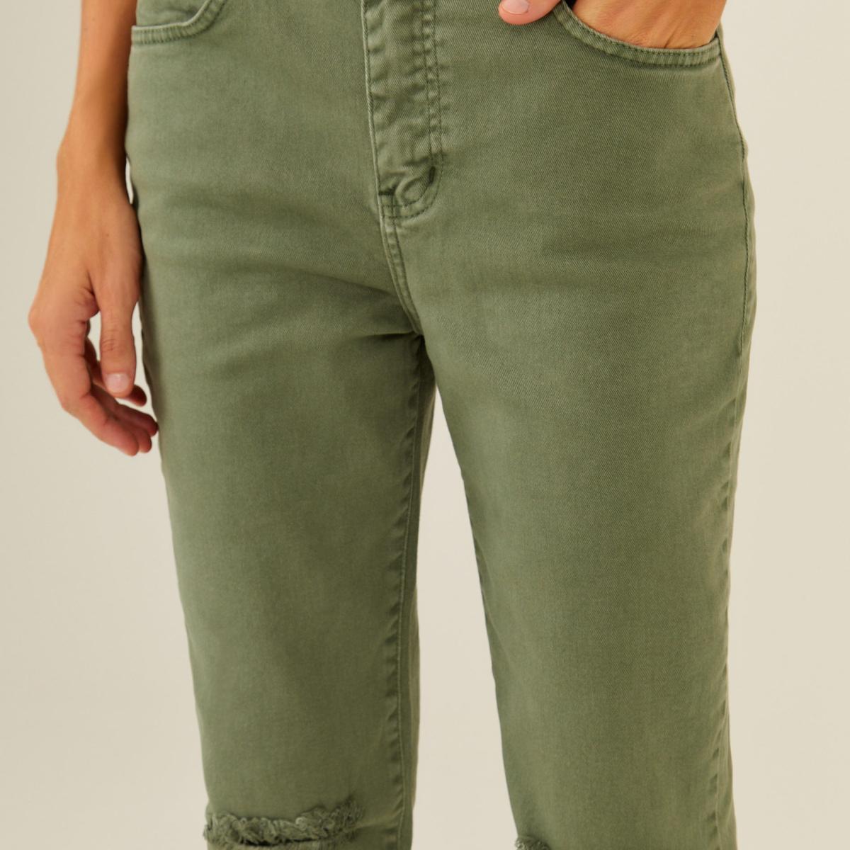 Calça Reta Sarja Color