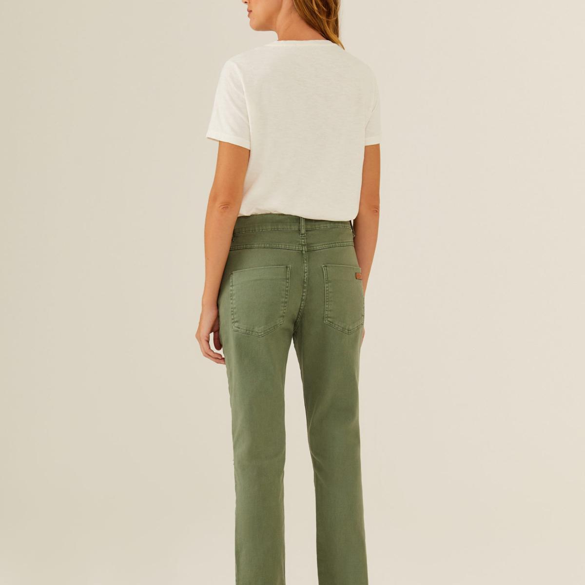Calça Reta Sarja Color