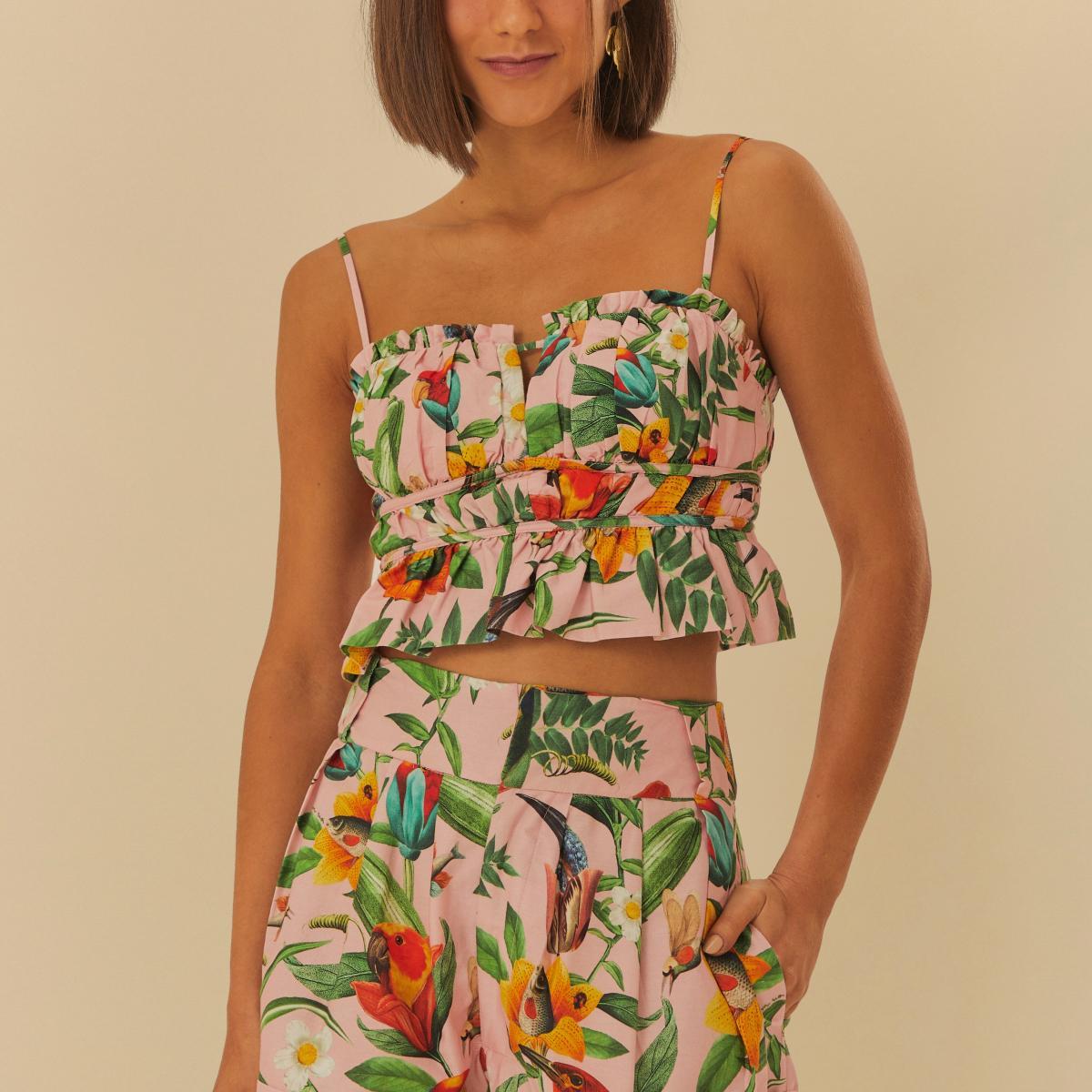 Short Estampado Colagem Brasil