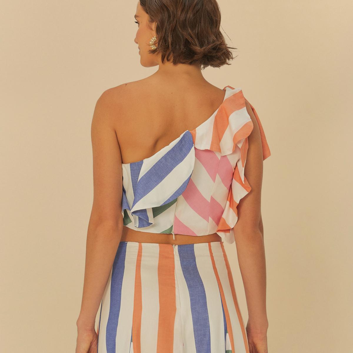 Top Patch Estampado Mistura De Listra Top Patch Estampado Mistura De Listra