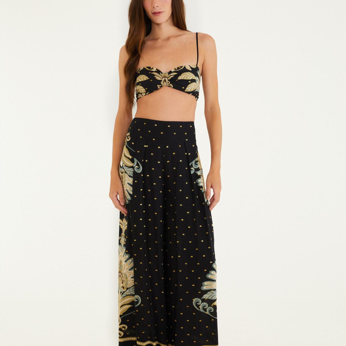 Top Cropped Estampado Geórgia
