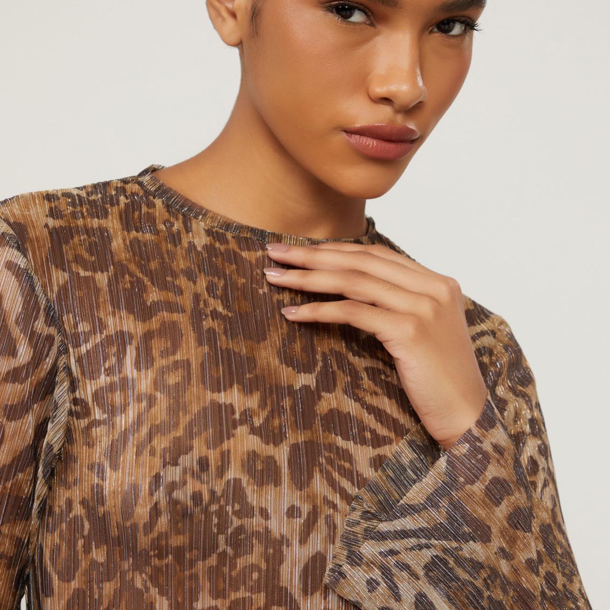 Blusa Segunda Pele Est Leopard