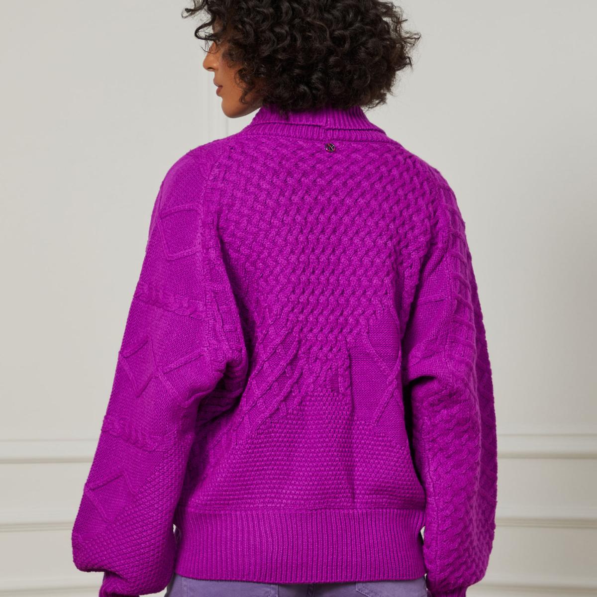 Cardigan De Tricot Texturas