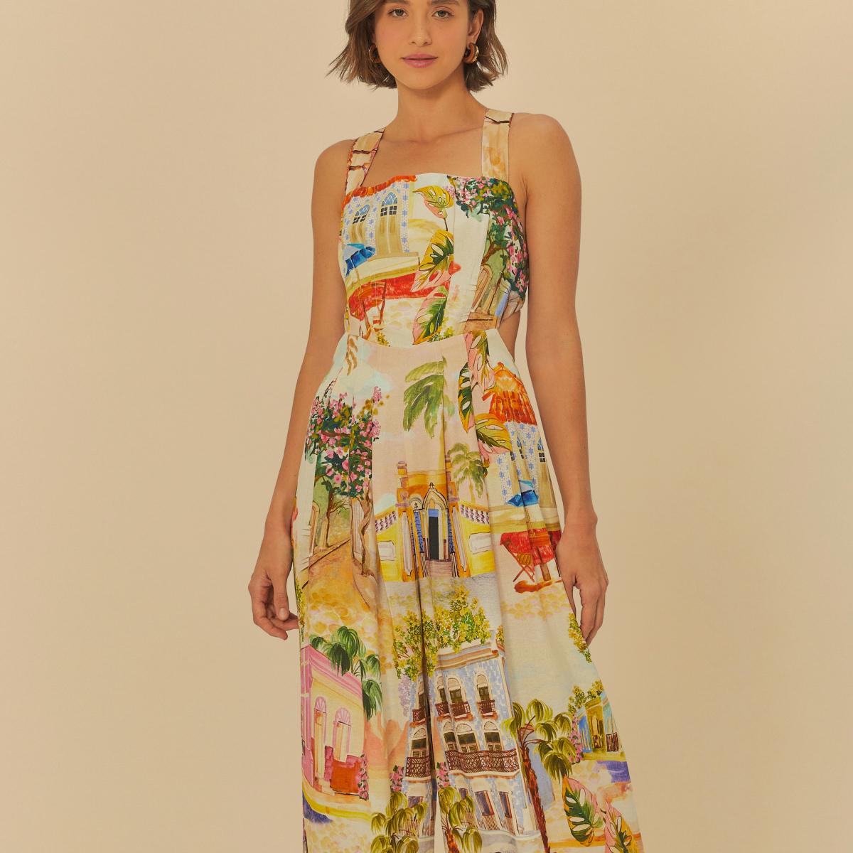 Macacão Pantalona Estampado Aracati