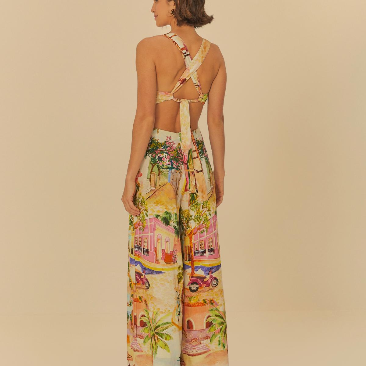 Macacão Pantalona Estampado Aracati