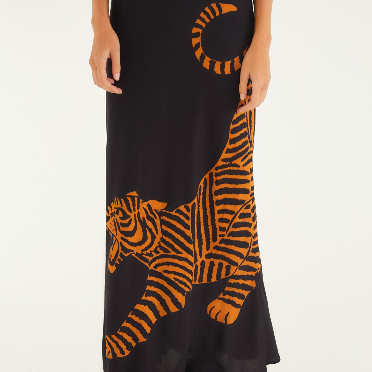 Saia Estampada Tigres