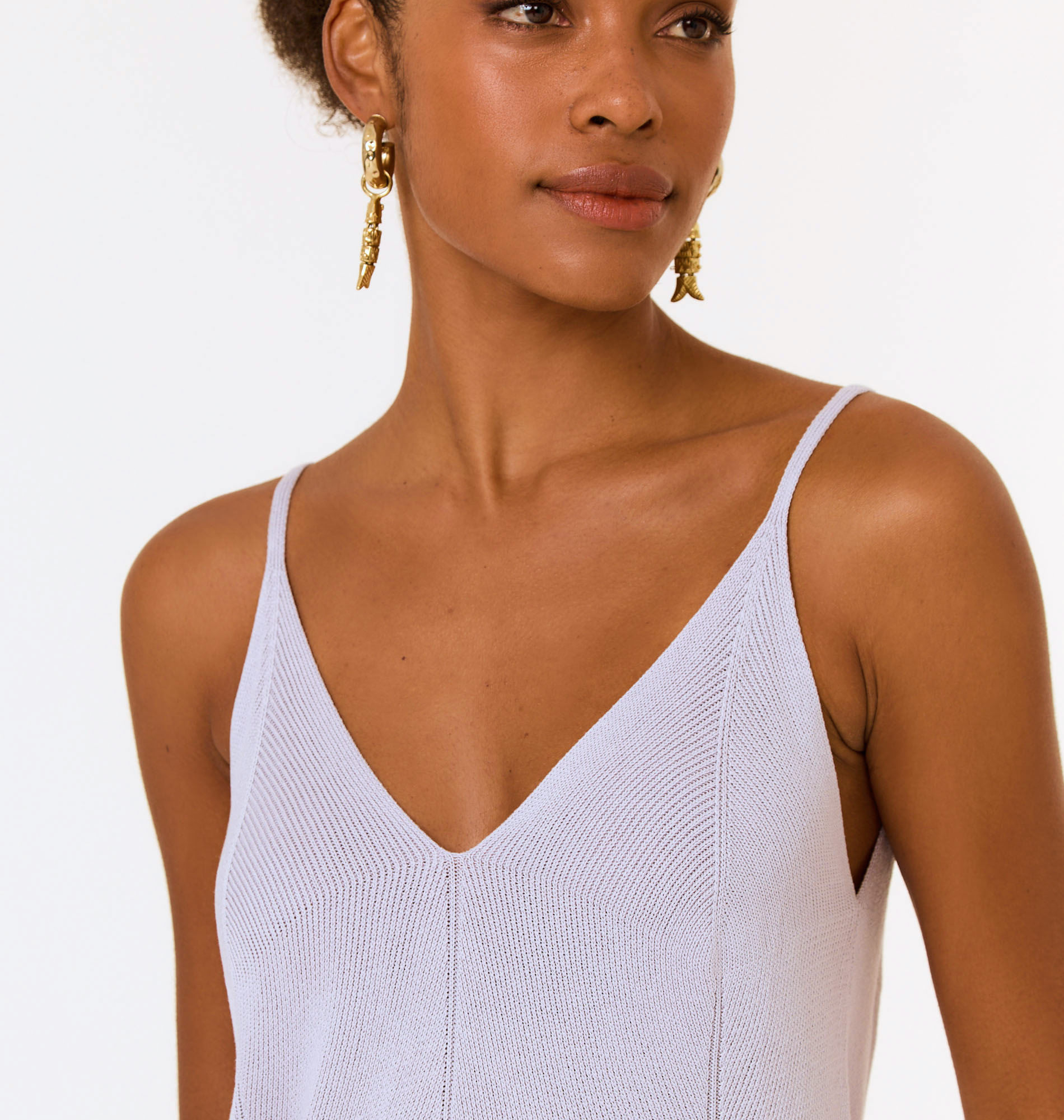 Blusa Tricot Decote v Alcinha