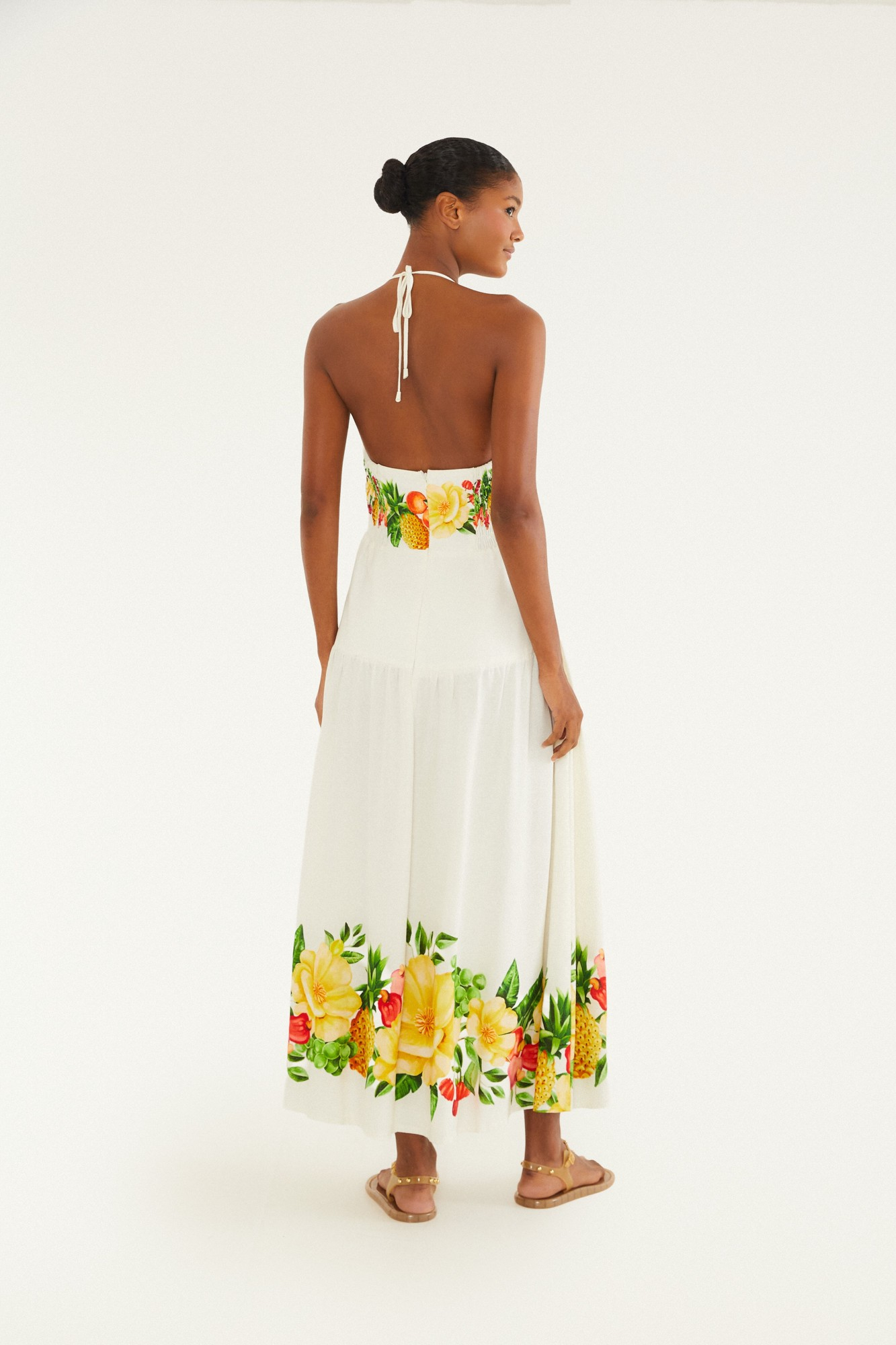 Vestido Longo Estampado Floral Picnic Vestido Longo Estampado Floral Picnic