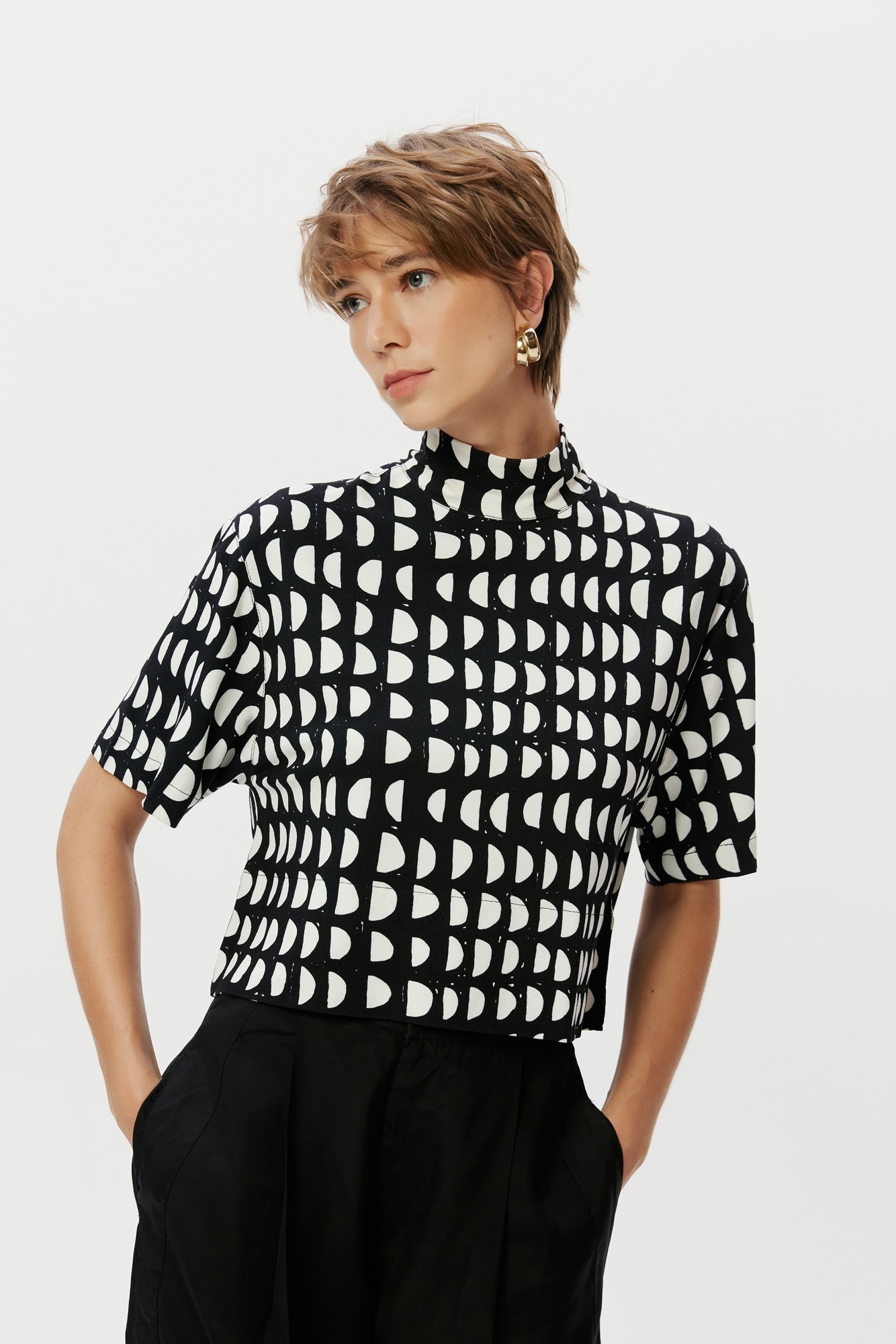 Cropped Gola Alta Seduction Prints