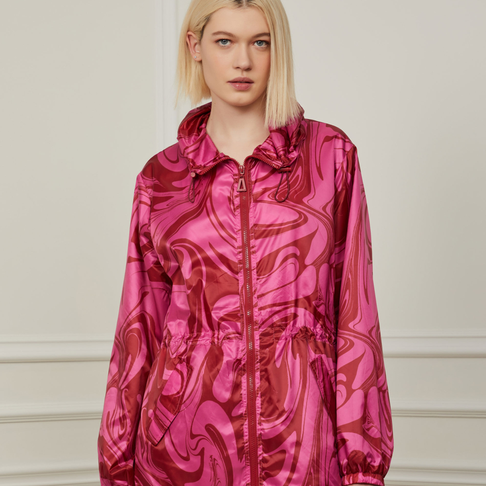 Jaqueta De Nylon Estampada