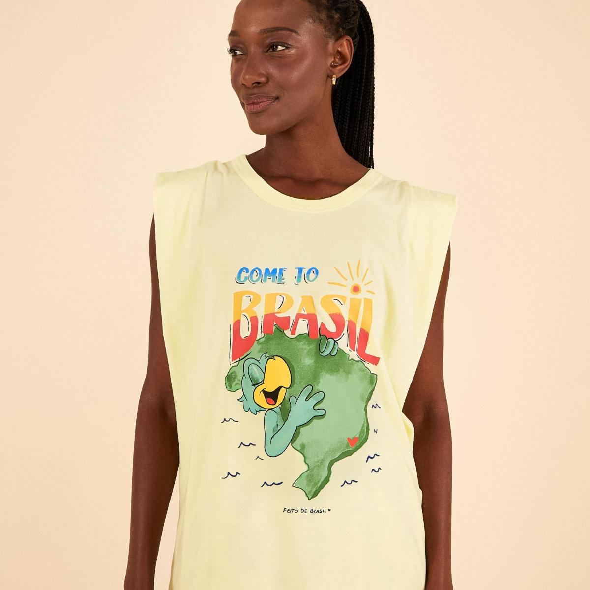 Regata Estampada Zé Come To Brasil