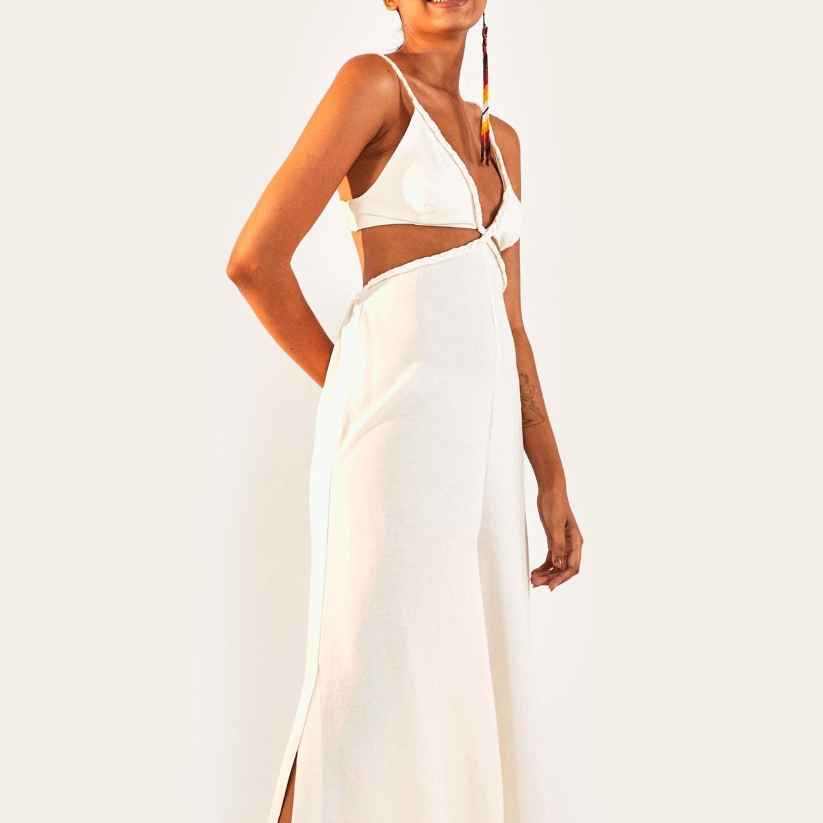Macacao Cropped Decote Alcinhas