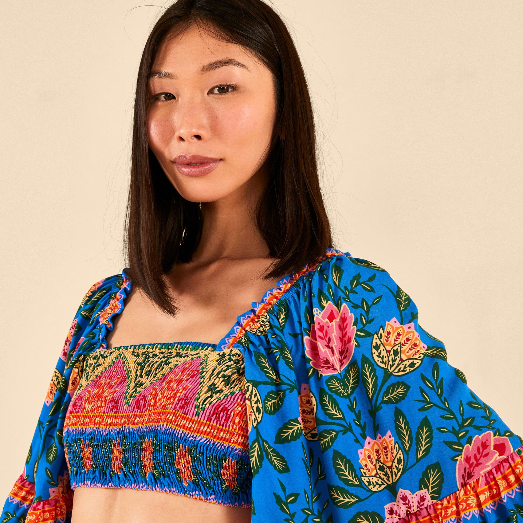 Blusa Cropped Estampada Terra Dos Abacaxis
