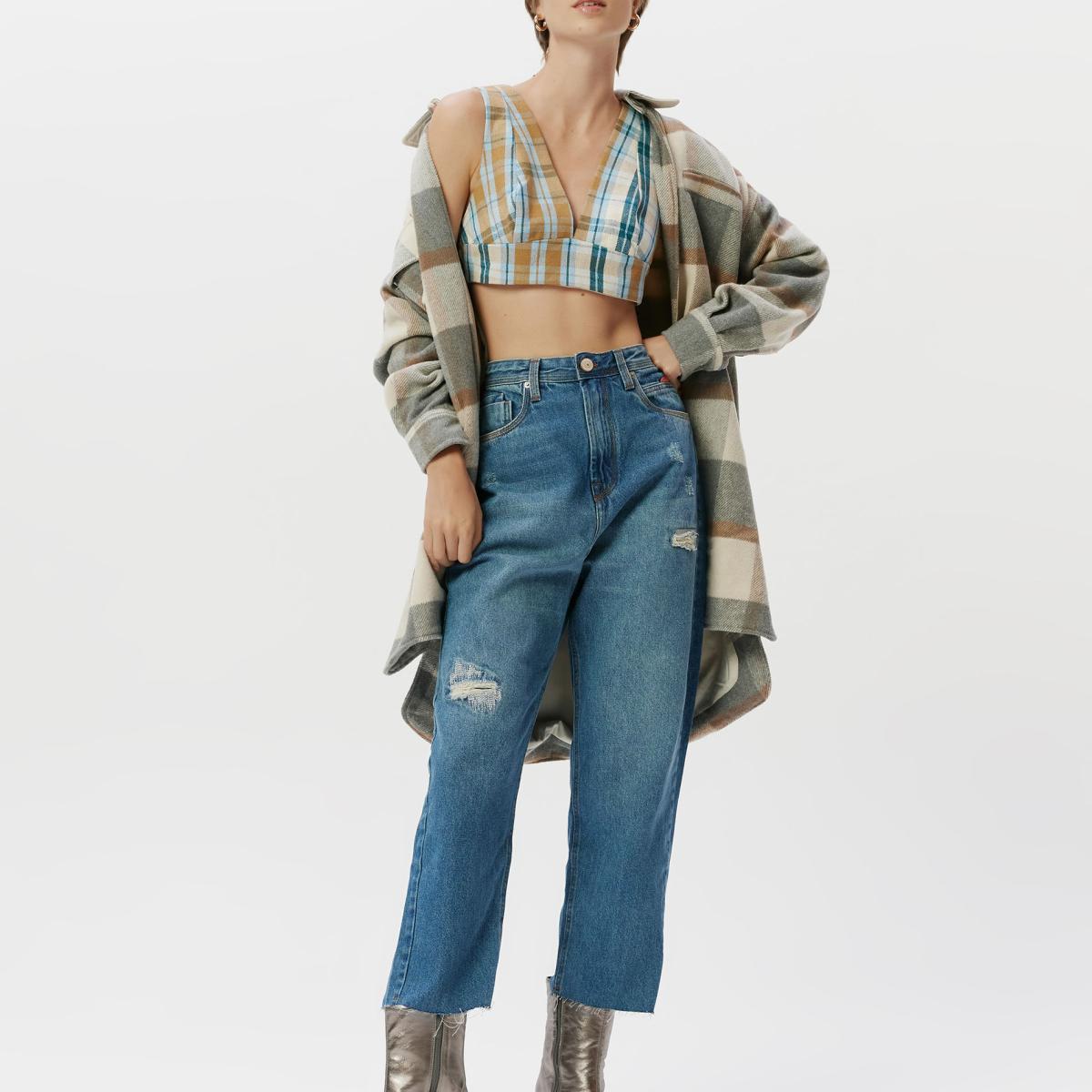 Calca Jeans Long Rise Rebolos