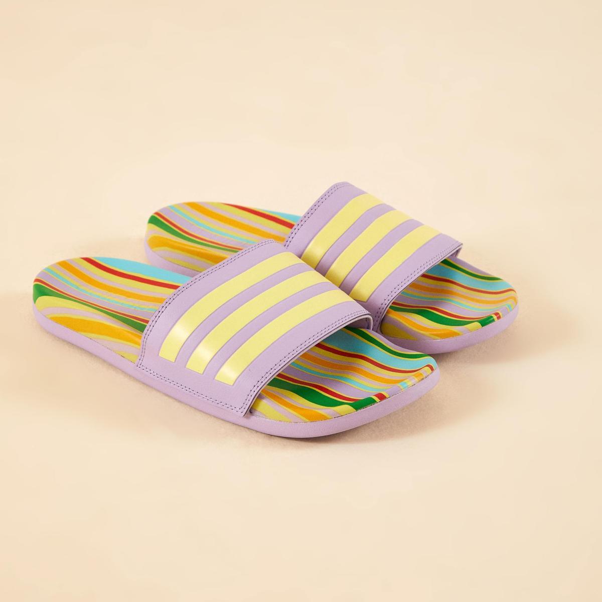 Adilette Adidas Handmade Stripes Pastel