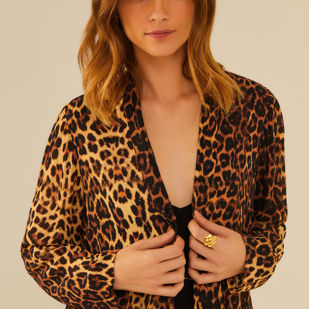 Blazer Ggt Estampa Guepardo
