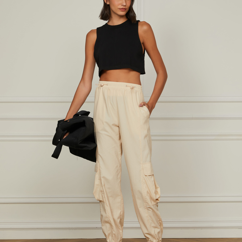 Calça De Cós Duplo Com Ajuste