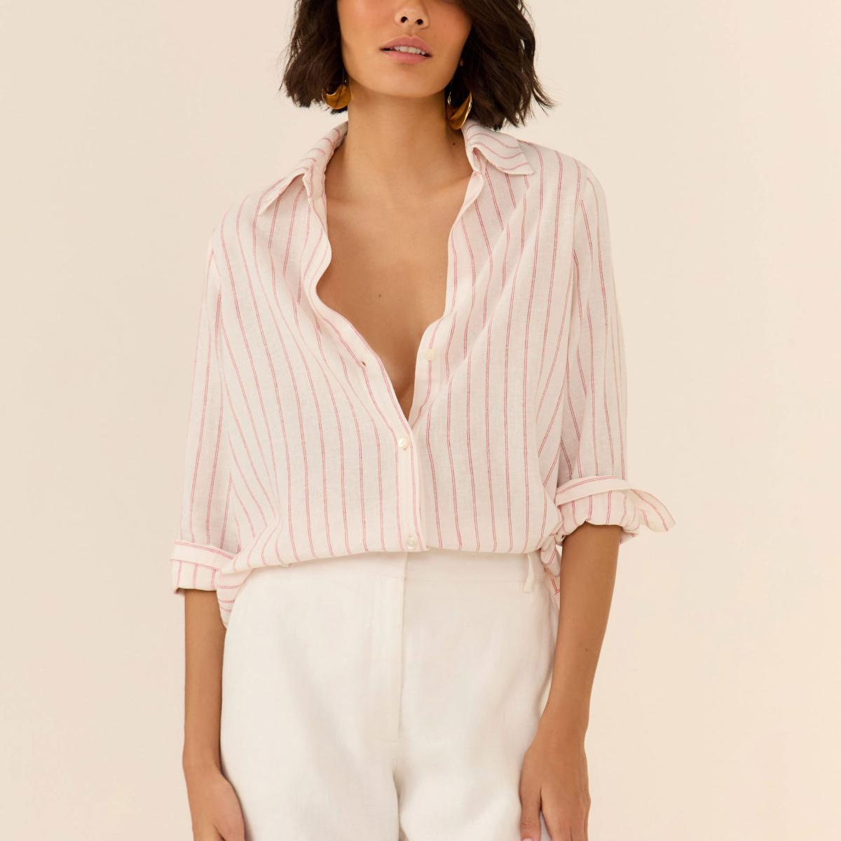 Camisa Listra Botões Frente