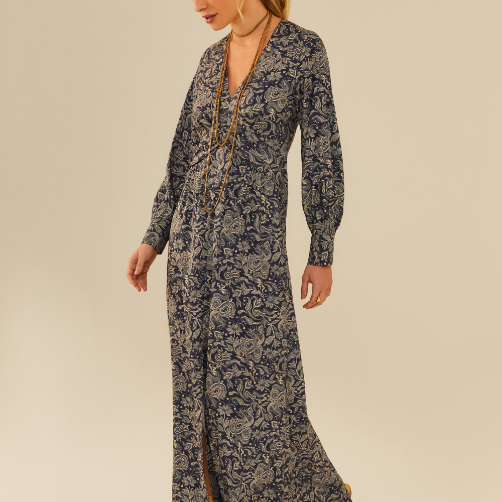 Vestido Midi Estampa Bangkok