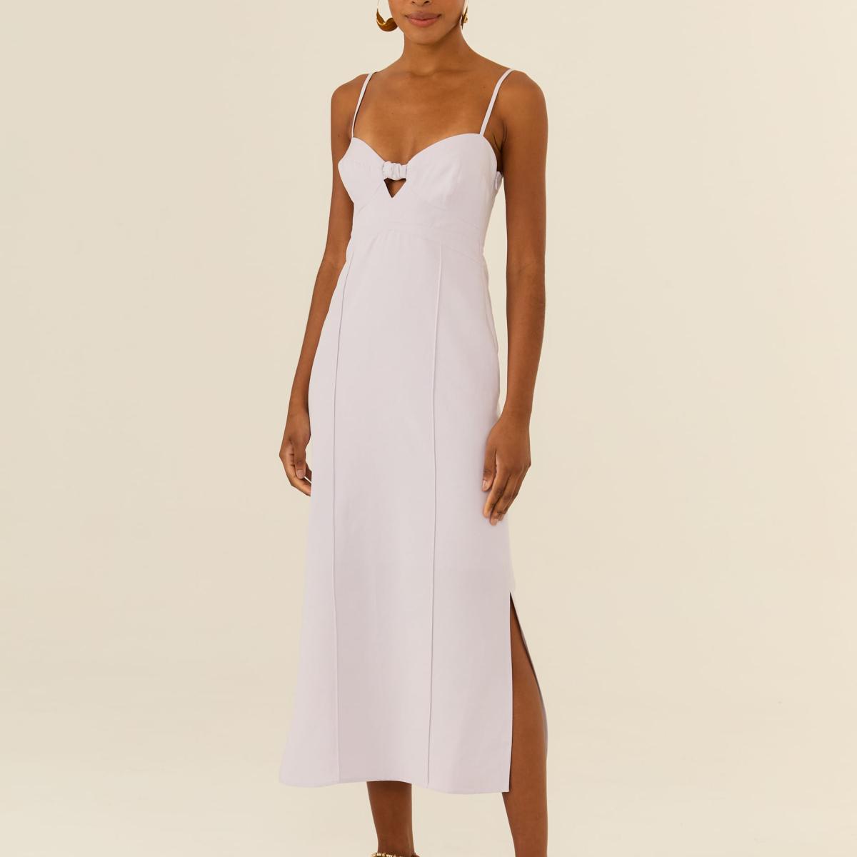 Vestido Midi Busto Vazado