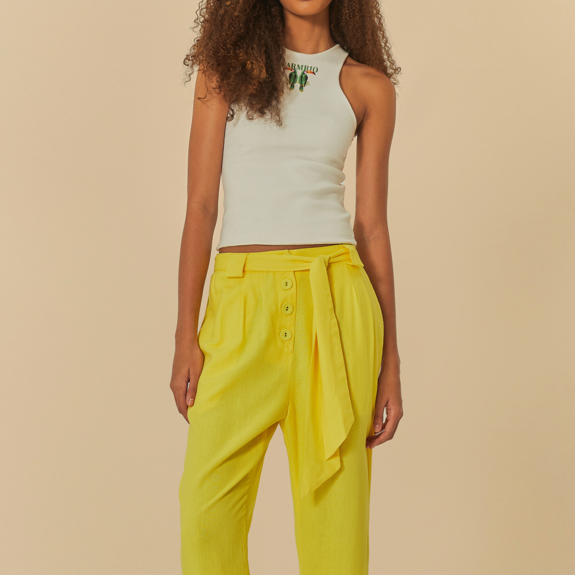 Calça Faixa Botões