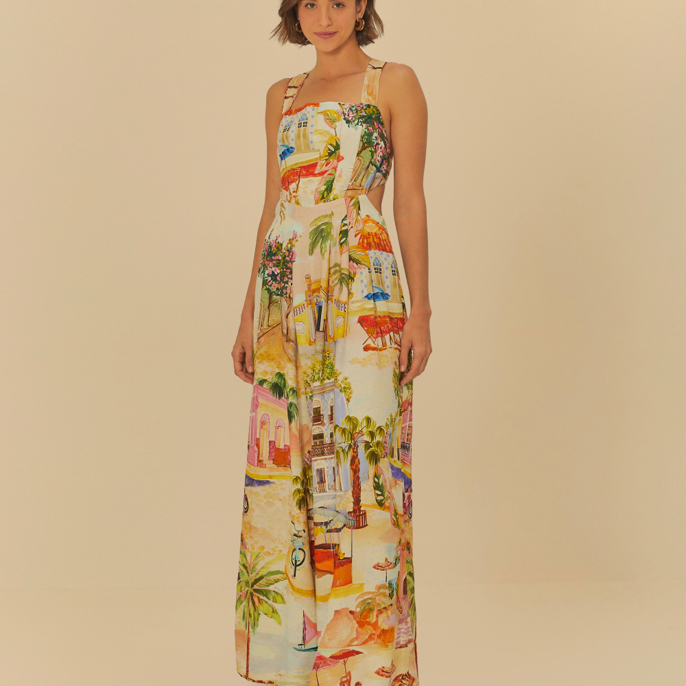 Macacão Pantalona Estampado Aracati