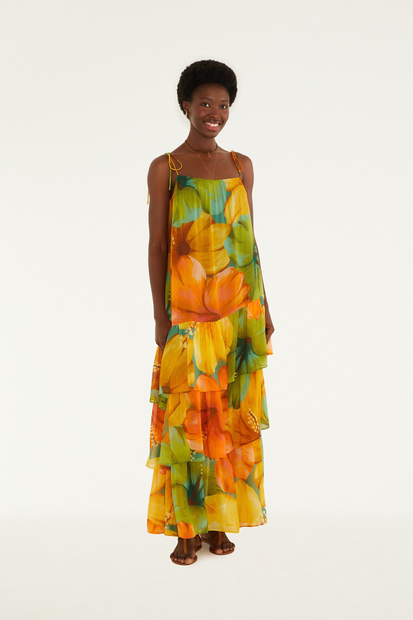 Vestido Longo Estampado Thalia
