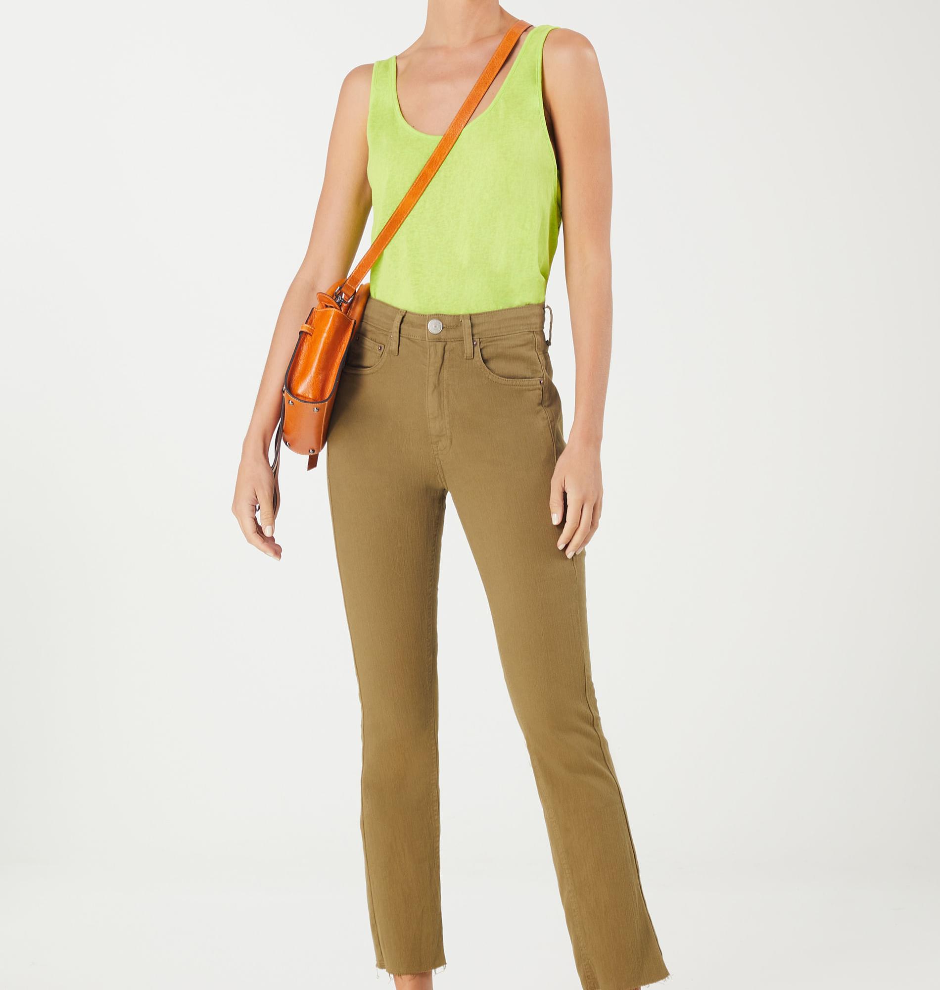 Calca Cool Skinny Color Barra a Fio
