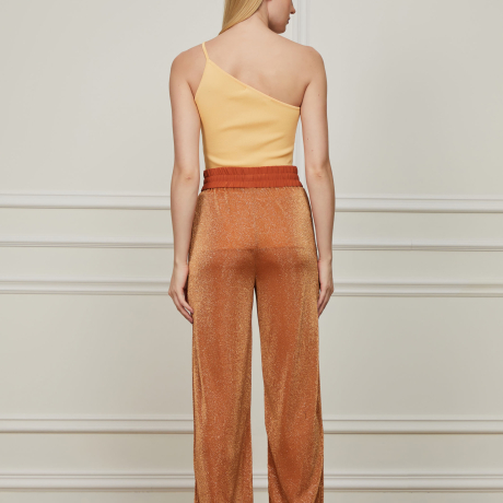 Calça De Malha Com Brilho