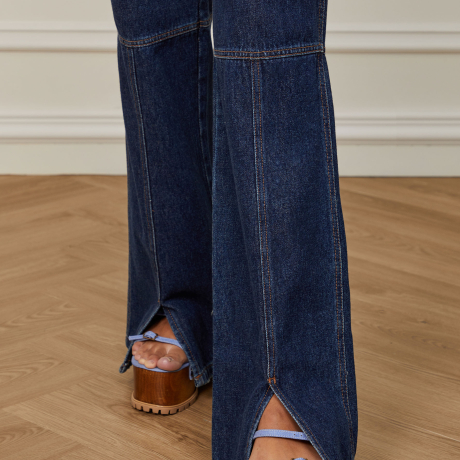 Calça Jeans Boot 70s Fenda Frontal