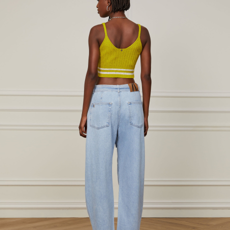 Calça Jeans Slouchy Bolso Com Pence
