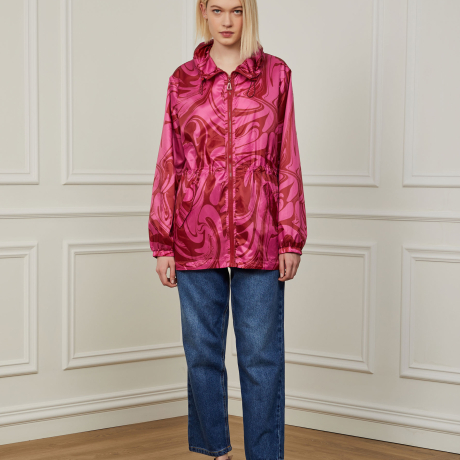 Jaqueta De Nylon Estampada
