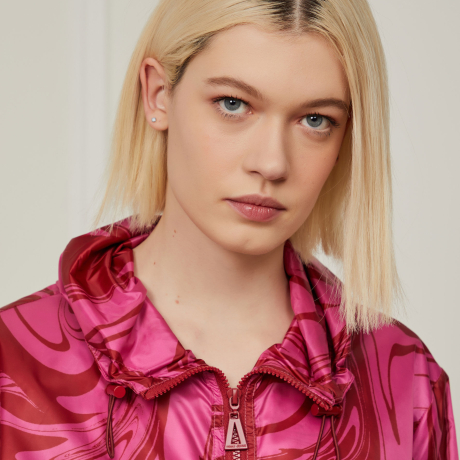 Jaqueta De Nylon Estampada