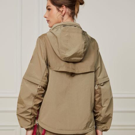 Jaqueta De Nylon Ripstop Com Bolsa