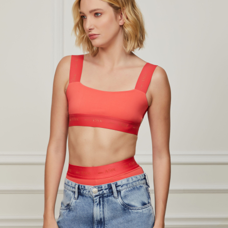 Top Cropped Com Elástico Na Cintura