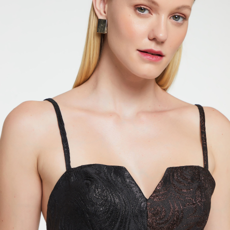 Top De Jacquard Patchwork