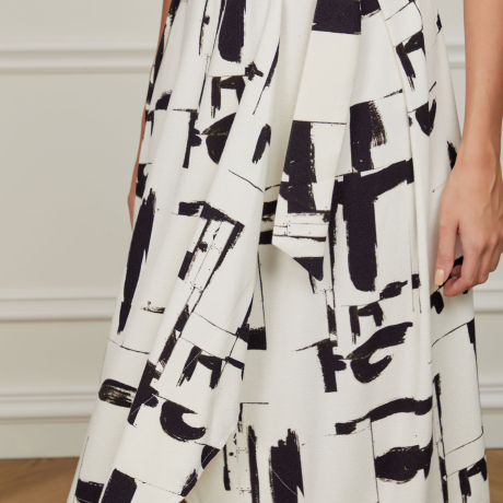 Vestido Estilo Pareo Abstrato