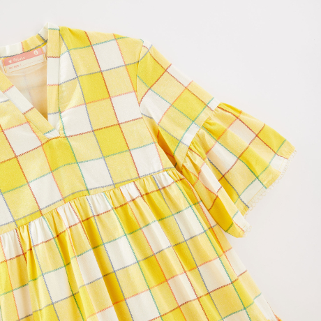 Vestido Manga Longa Babado