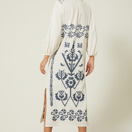 Vestido Midi Bordado Vitrine