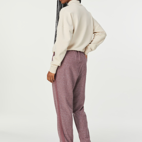 Calça De Malha Com Lurex