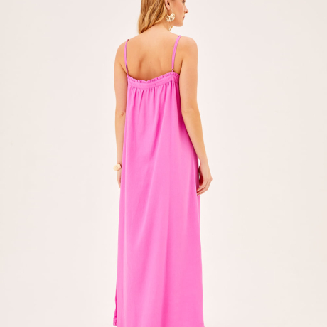Vestido Midi Decote Babadinho