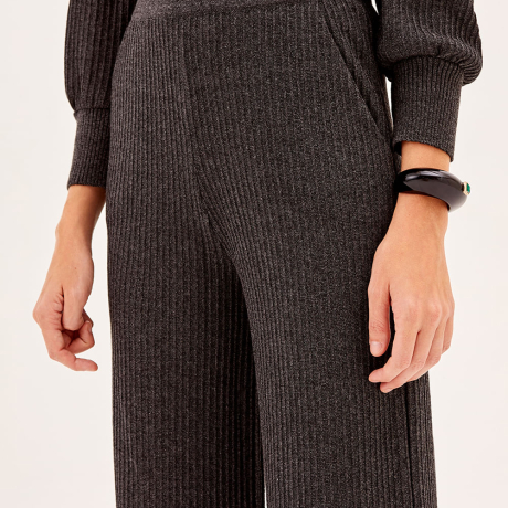 Calça Tricot Listra Com Brilho