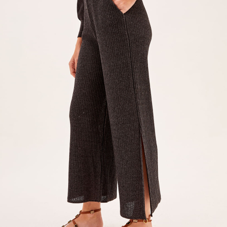 Calça Tricot Listra Com Brilho