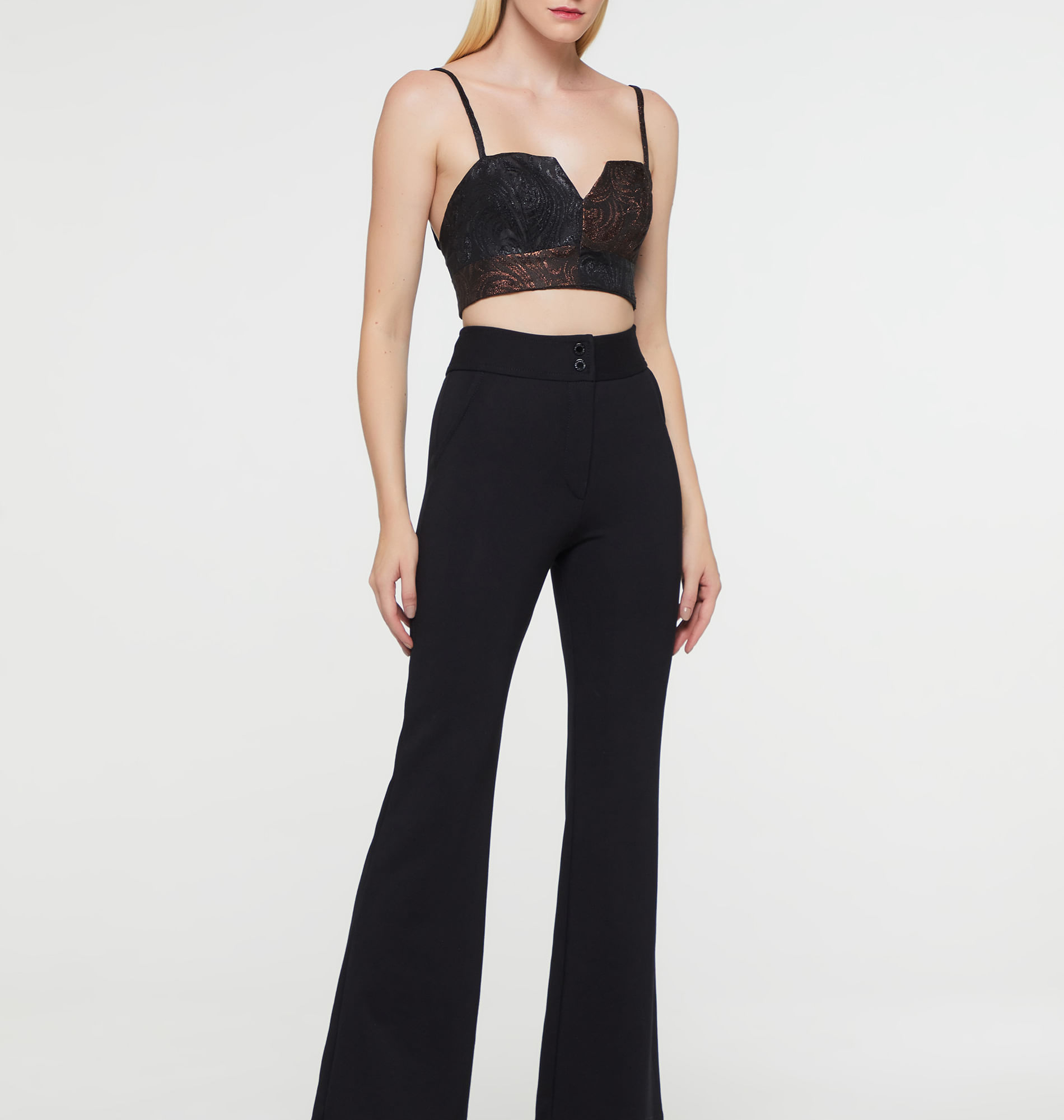 Top De Jacquard Patchwork