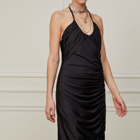 Vestido Midi De Lycra Com Amarração