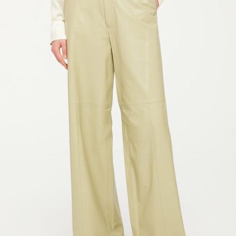 Calça De Couro Pantalona Com Fivela Colorida Calça De Couro Pantalona Com Fivela Colorida