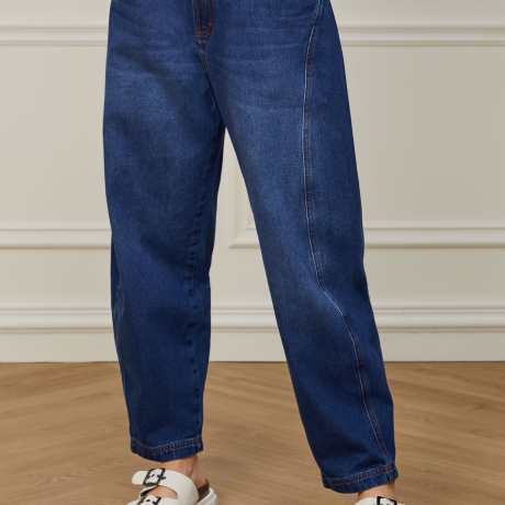 Calça Jeans Slouchy Lateral Deslocada