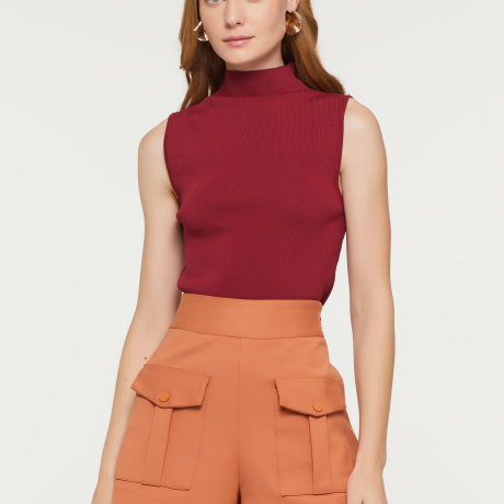 Short De Malha Nude Bronze