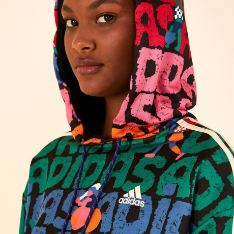 Moletom Adidas Estampado In Movement Preto