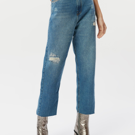 Calca Jeans Long Rise Rebolos